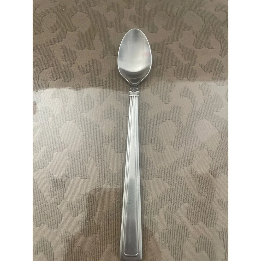 Longaberger Stainless Steel Iced Tea Spoon Long Handle Flatware Indonesia Silver